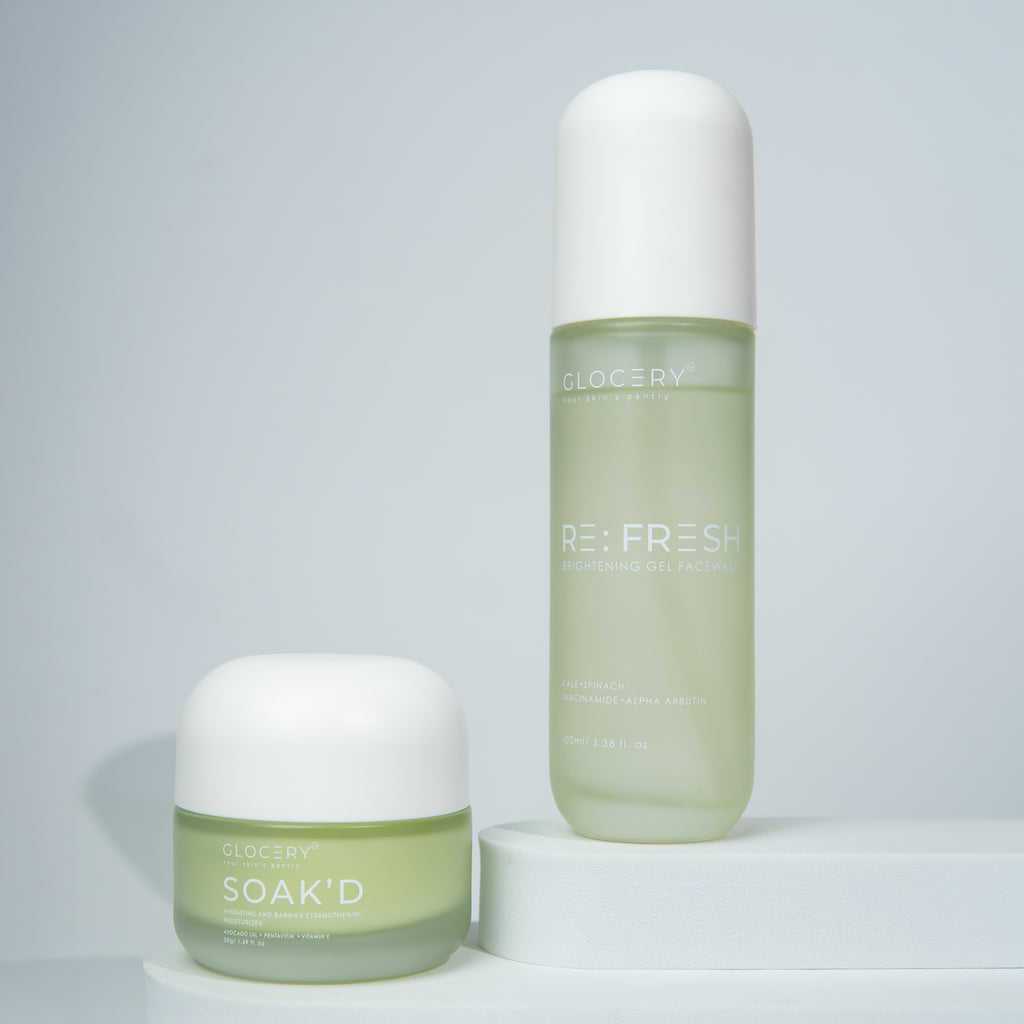 Lightweight cleanser and hydrating moisturizer skincare routine