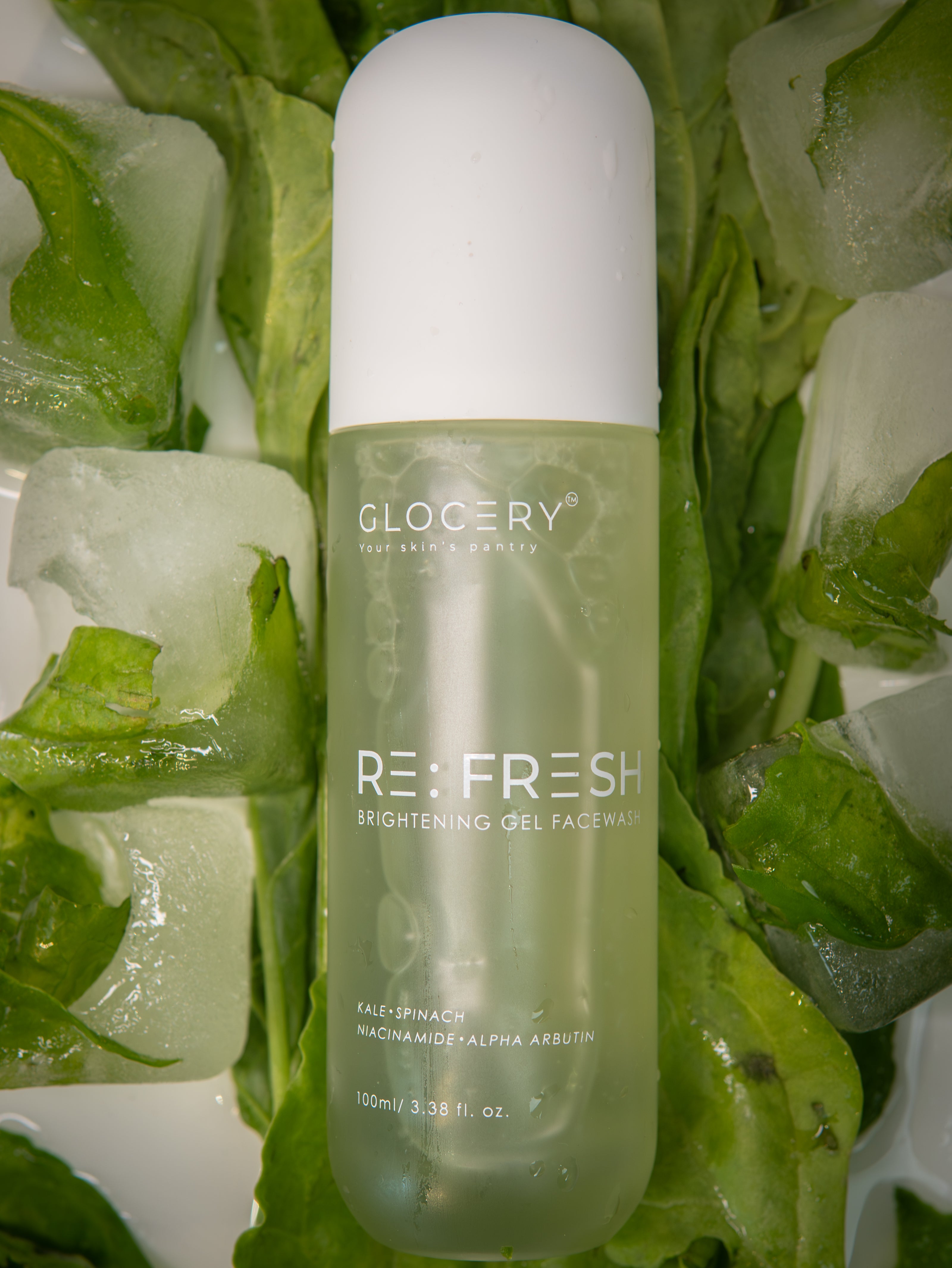 Cooling gel face wash for oily and sensitive skin by GLOCERY
