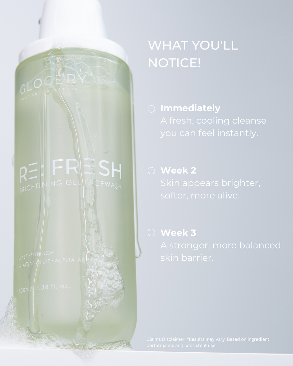 Hydrating gel cleanser texture for oily acne-prone skin