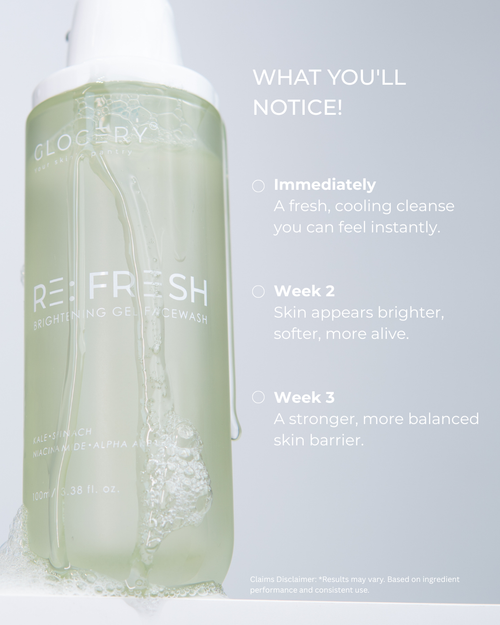 Hydrating gel cleanser texture for oily acne-prone skin