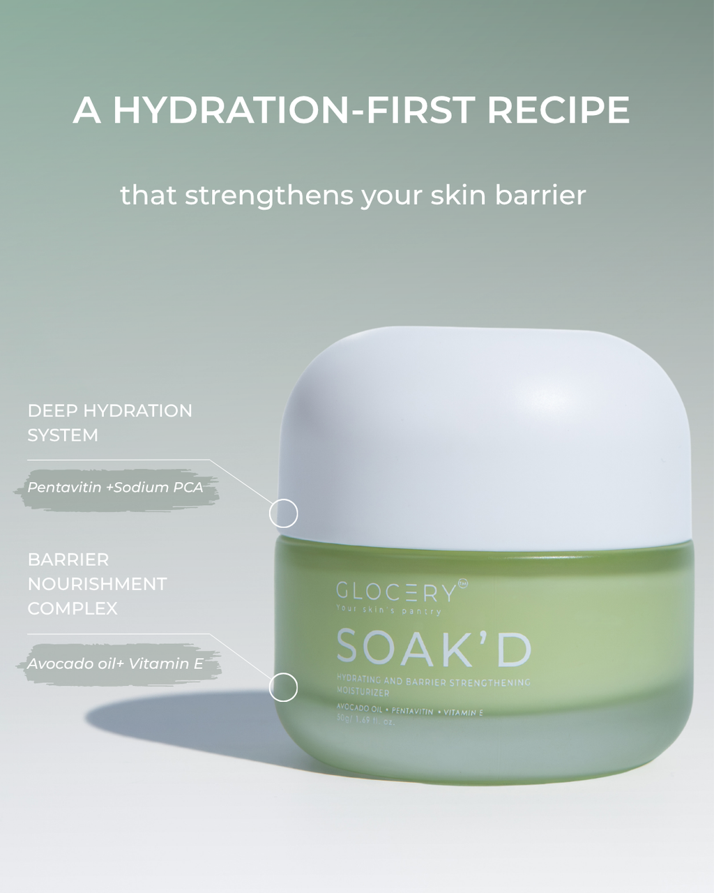 Lightweight barrier repair moisturizer for oily and dehydrated skin