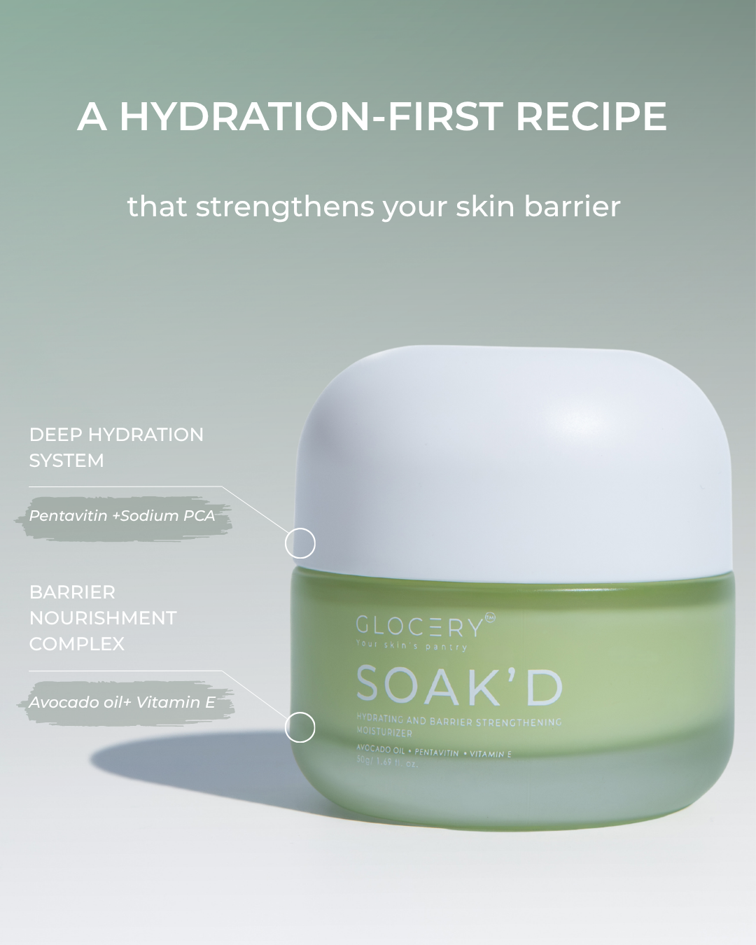 Lightweight barrier repair moisturizer for oily and dehydrated skin